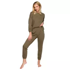 Piżama Spodnie do spania Model LA123 Khaki - LaLupa